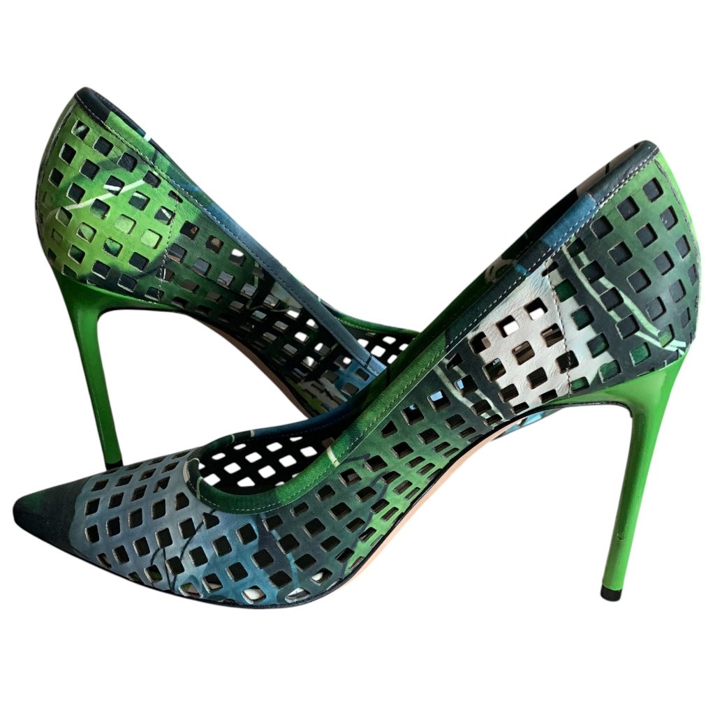 Reed Krakoff Bionic Academy Floral Print Perforated Pumps